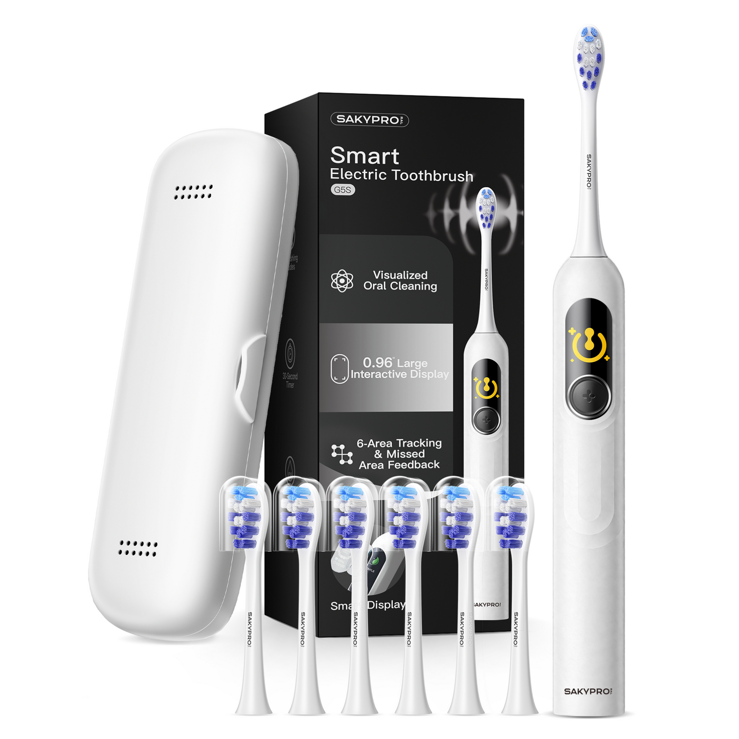 G5S Smart Electric Toothbrush 6 Brush Heads Pink