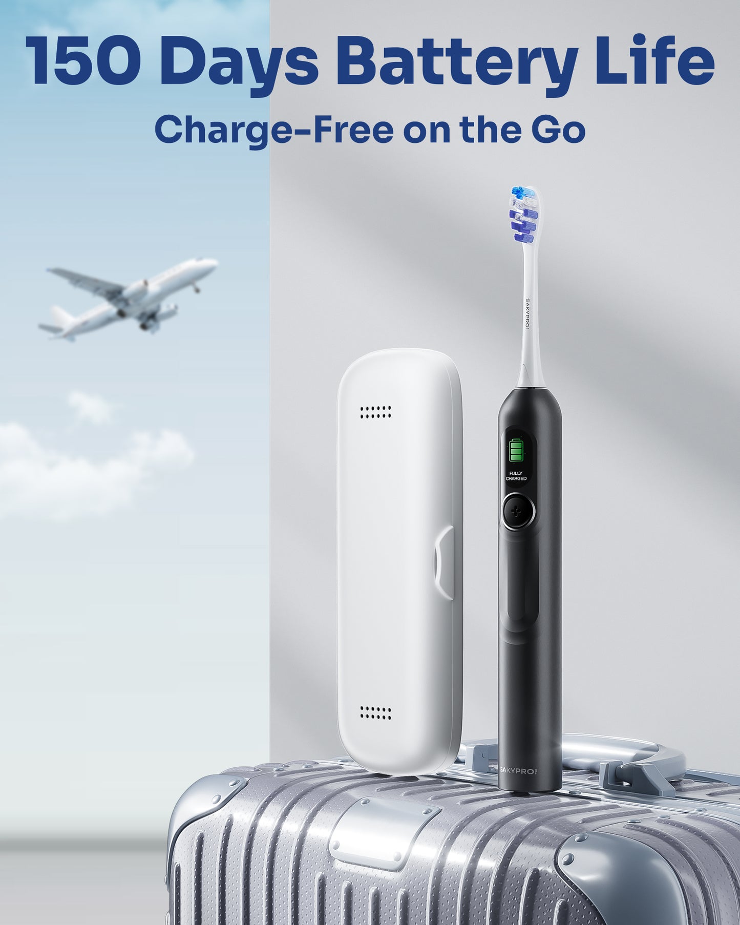 G5S Smart Electric Toothbrush 2 Brush Heads Black