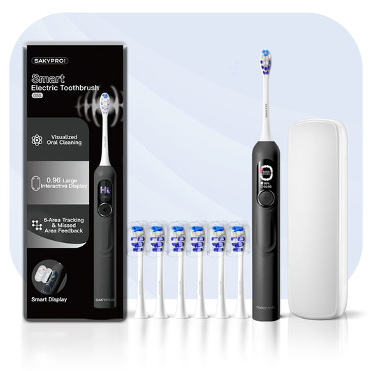 G5S Electric Toothbrush 6 Brush Heads Black