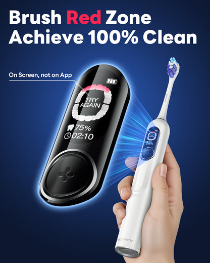 G5S Smart Electric Toothbrush 6 Brush Heads White