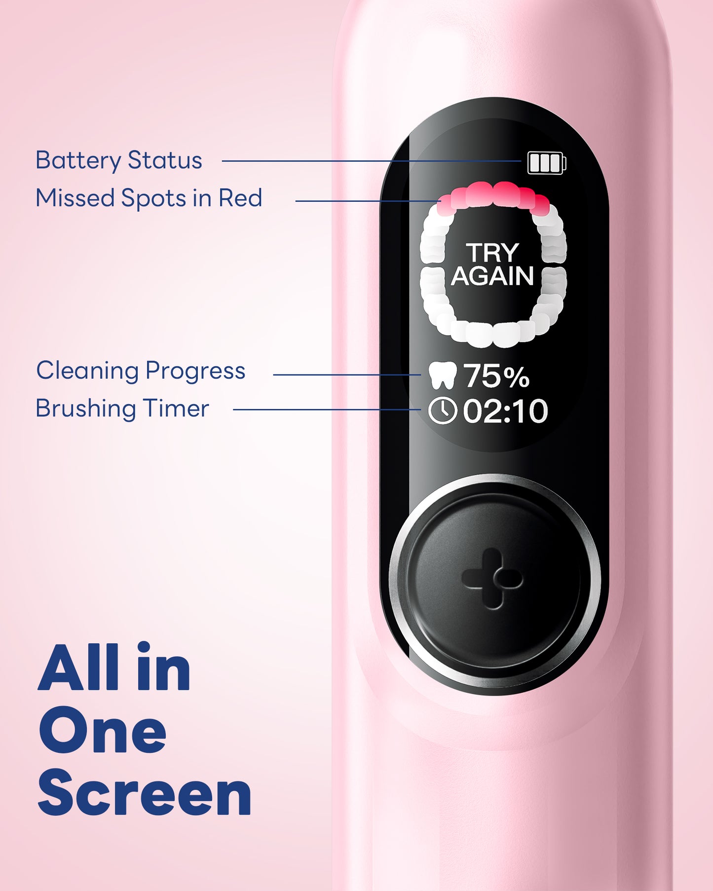 G5S Smart Electric Toothbrush 6 Brush Heads Pink