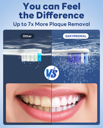 G5S Smart Electric Toothbrush 6 Brush Heads Blue