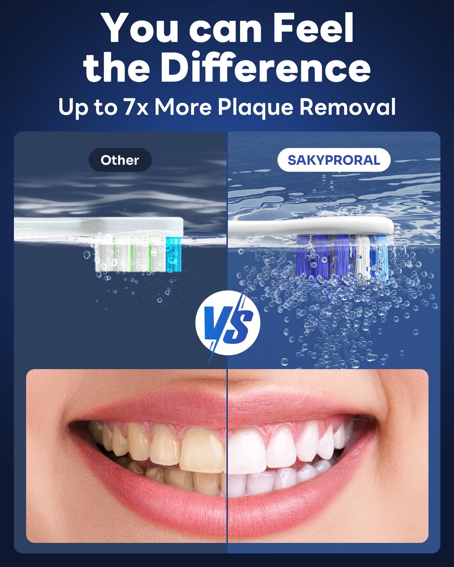 G5S Smart Electric Toothbrush 2 Brush Heads Black