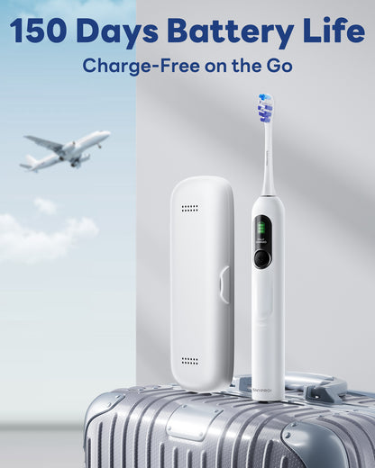 G5S Smart Electric Toothbrush 6 Brush Heads White