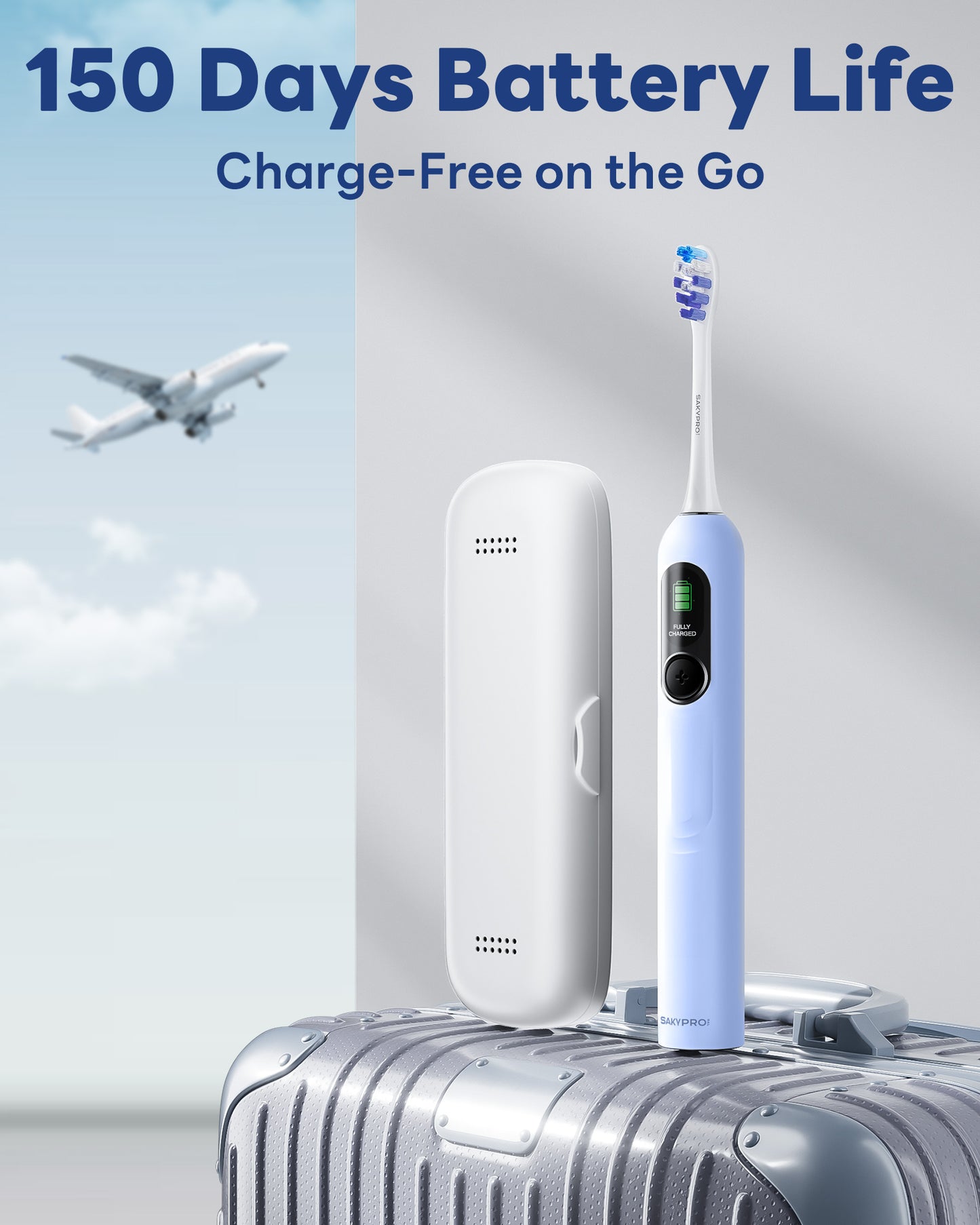 G5S Smart Electric Toothbrush 6 Brush Heads Blue