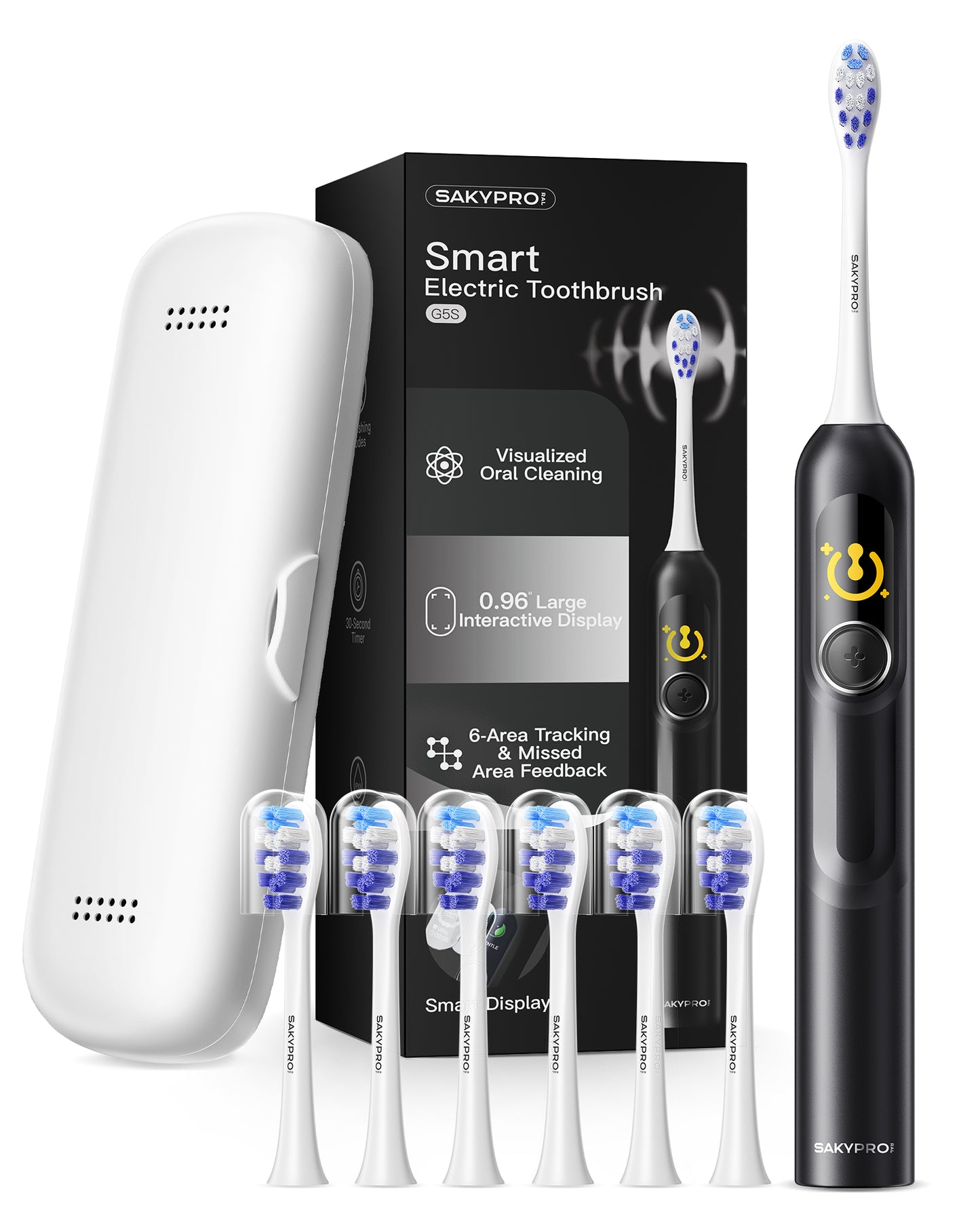 G5S Smart Electric Toothbrush 6 Brush Heads Pink