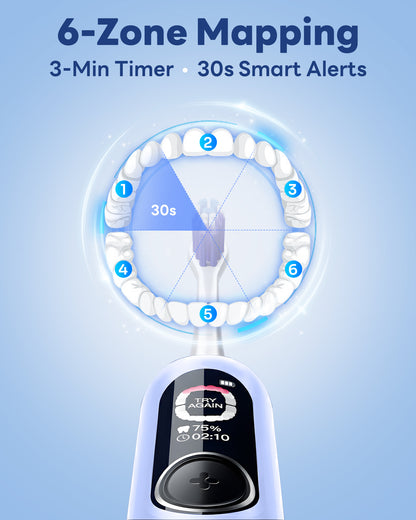 G5S Smart Electric Toothbrush 6 Brush Heads Blue