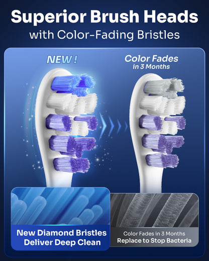 G5S Smart Electric Toothbrush 2 Brush Heads Black