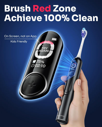 G5S Smart Electric Toothbrush 2 Brush Heads Black