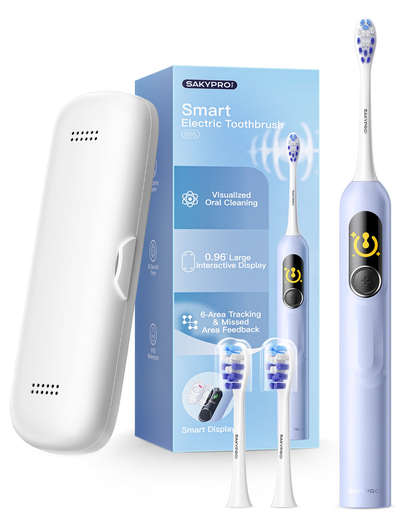 G5S Smart Electric Toothbrush 2 Brush Heads Pink