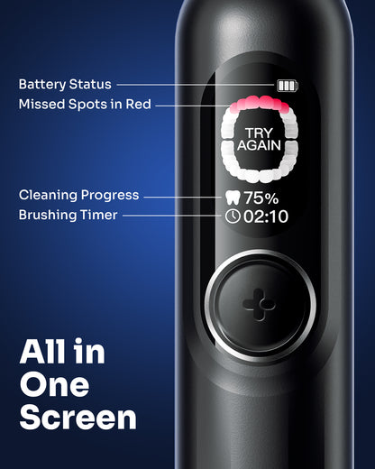 G5S Smart Electric Toothbrush 2 Brush Heads Black