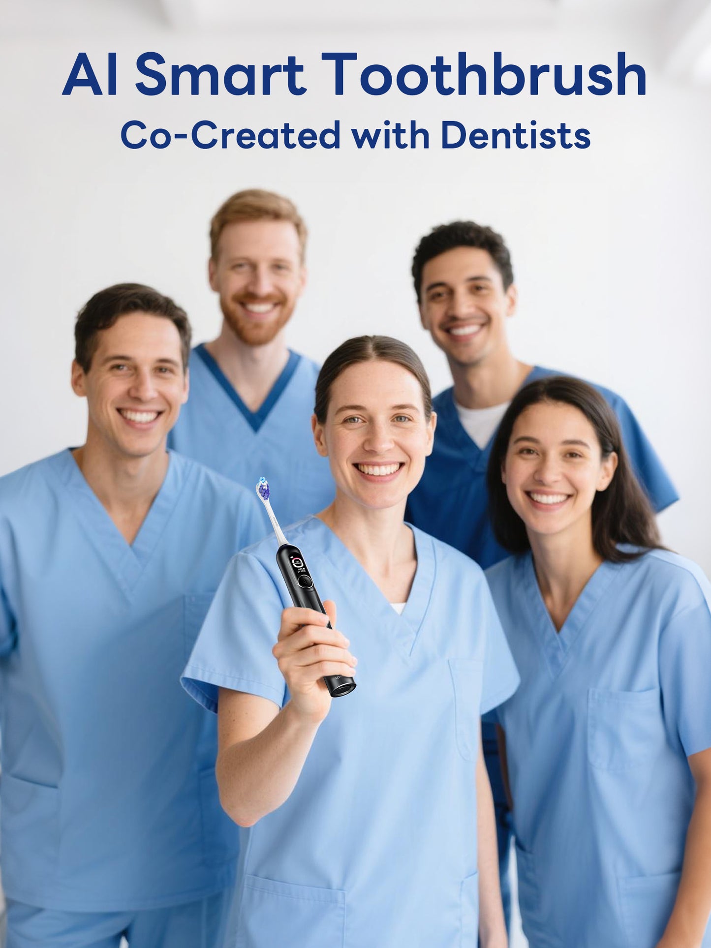 G5S Smart Electric Toothbrush 2 Brush Heads Black